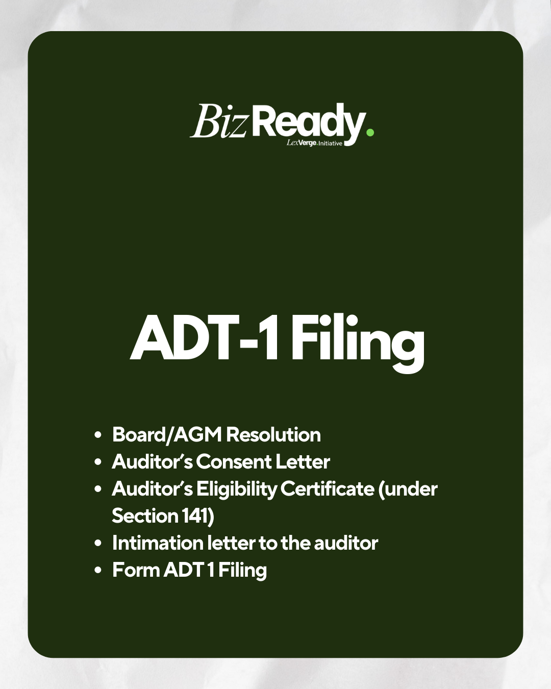 ADT-1 Filing