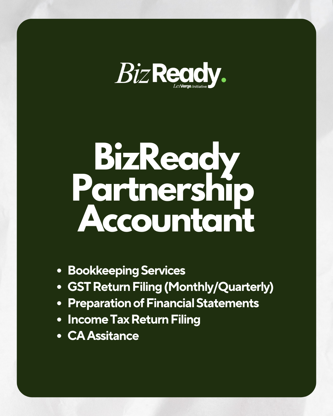 Partnership Bookkeeping & Compliance