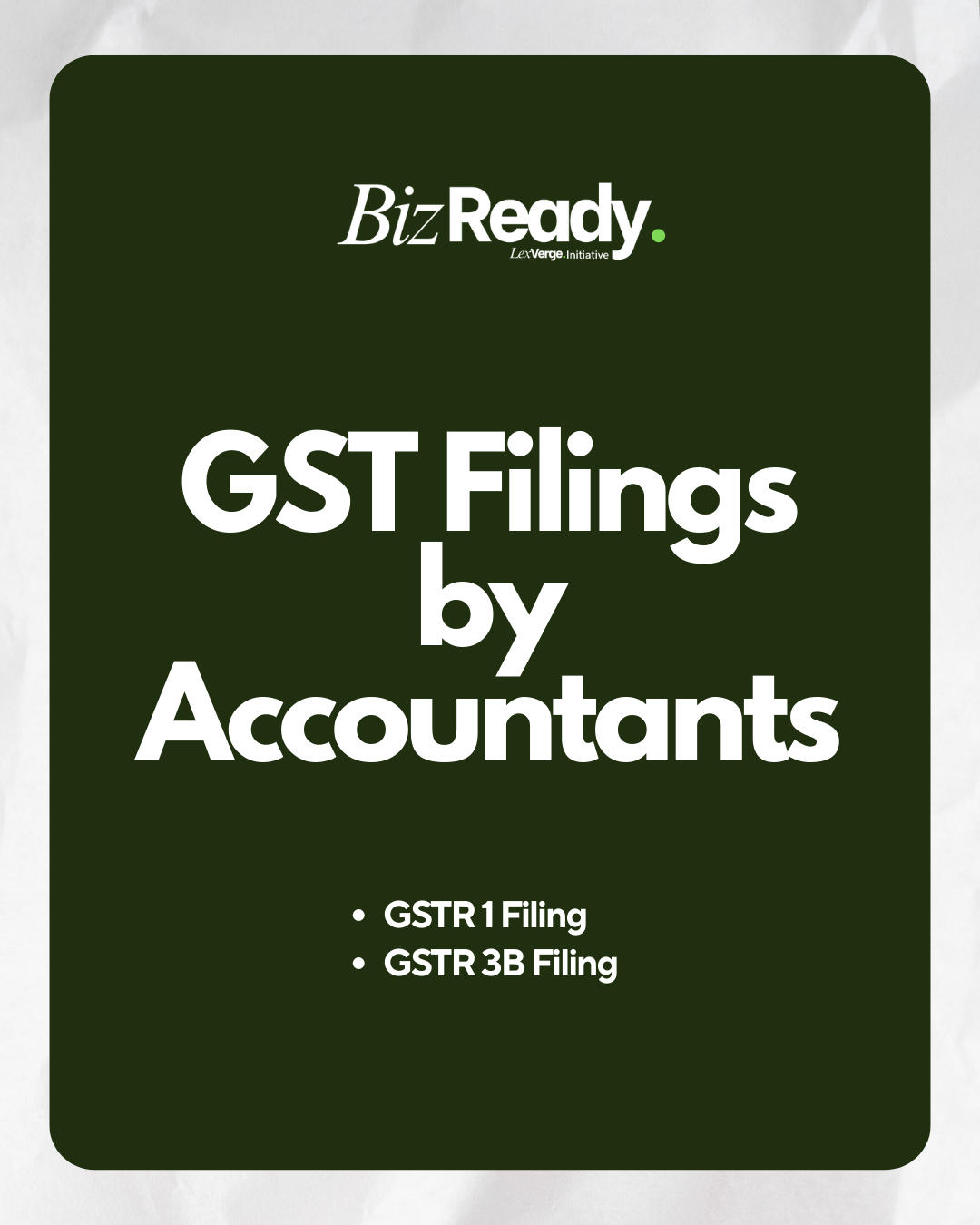 Monthly GST Filing by Accountants