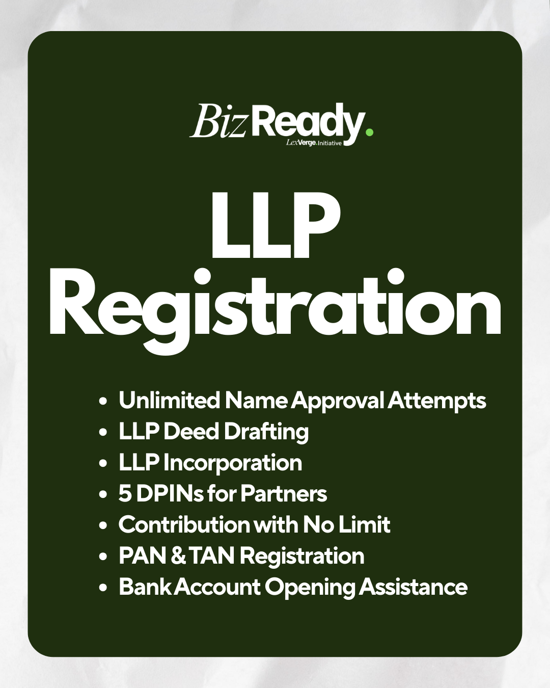 LLP Registration (Professional Fee)