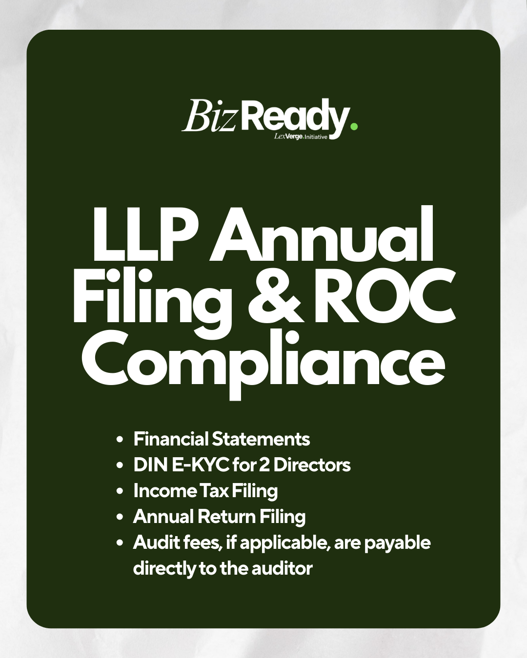 LLP Annual Filing & ROC Compliance