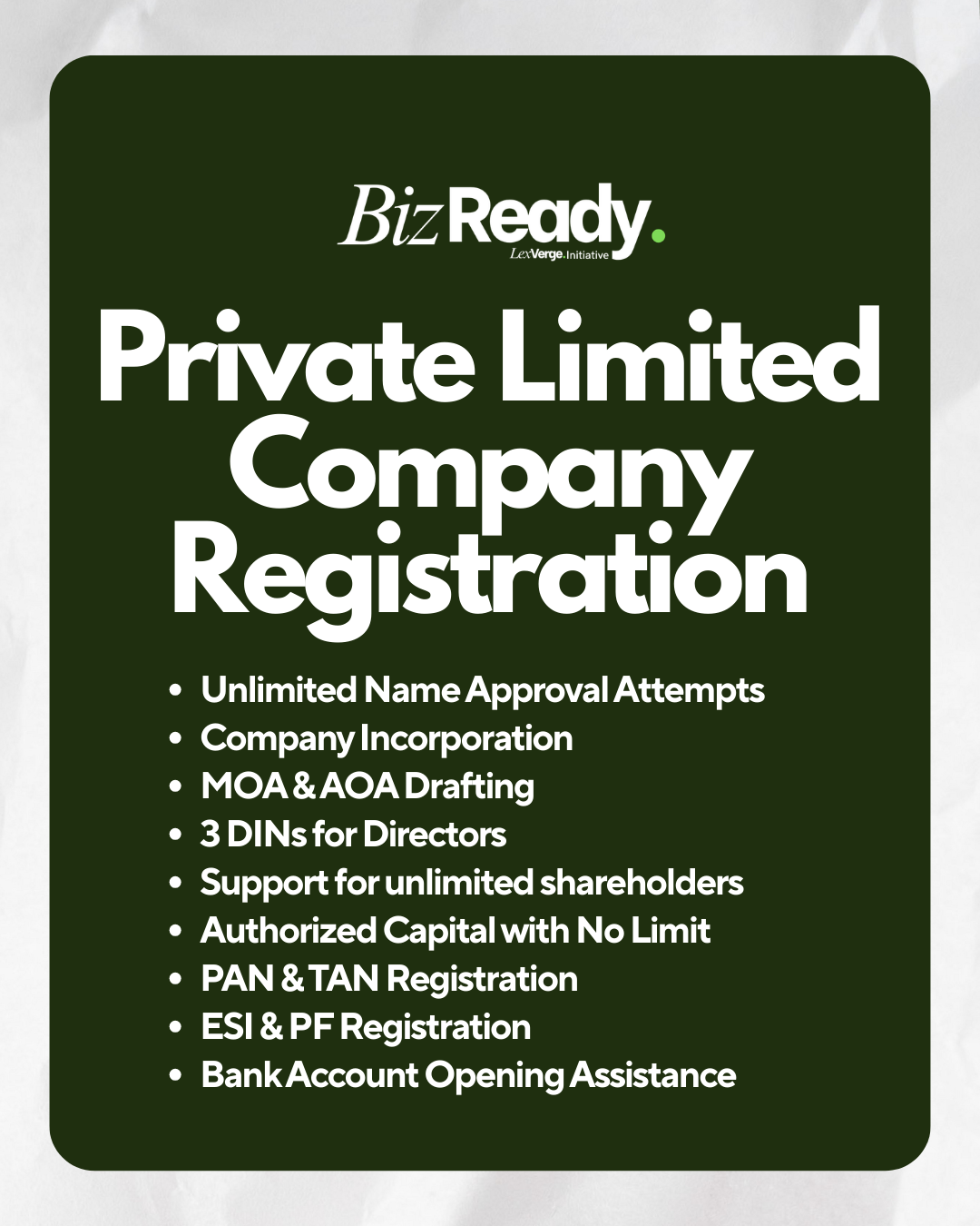 Company Registration (Professional Fee)